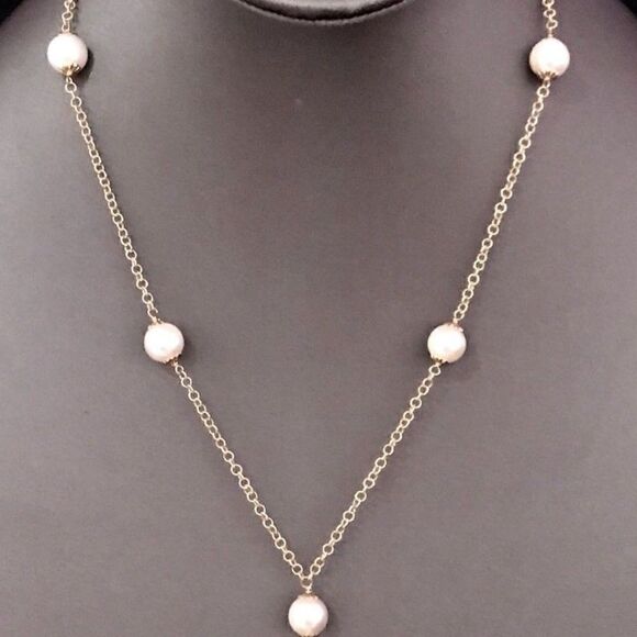 Akoya Pearl Necklace 14k Gold 8.5-8 mm 18" Women Certified $2,950 721470 - Picture 8 of 8